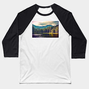 Lake surrounded by a forest Baseball T-Shirt